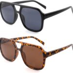 Aviator Reading Sunglasses — Black & Tortoise, 2 Pack