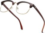 Black & Gold Clubmaster Clear Lens Frames