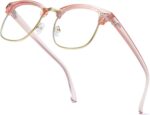 Black & Gold Clubmaster Clear Lens Frames
