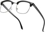 Black & Gold Clubmaster Clear Lens Frames