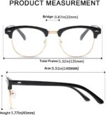 Black & Gold Clubmaster Clear Lens Frames