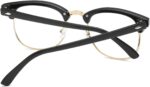 Black & Gold Clubmaster Clear Lens Frames