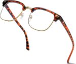 Black & Gold Clubmaster Clear Lens Frames