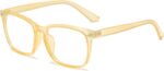 Black TR90 Square Clear Lens Frames with Rivet Detail