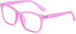 Black TR90 Square Clear Lens Frames with Rivet Detail