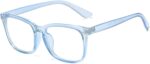 Black TR90 Square Clear Lens Frames with Rivet Detail