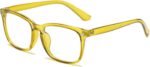 Black TR90 Square Clear Lens Frames with Rivet Detail