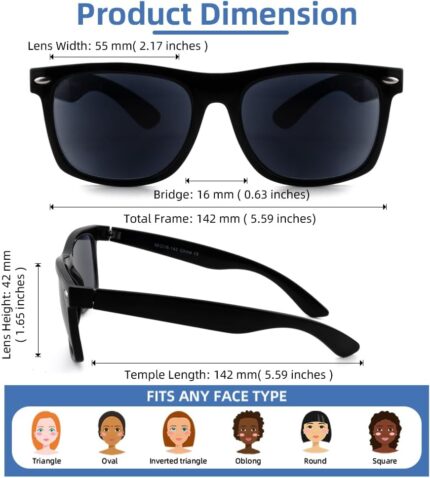 Black Wayfarer Reading Sunglasses