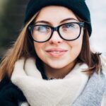 Blue Gradient Cat Eye Clear Lens Frames