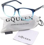 Blue Gradient Cat Eye Clear Lens Frames