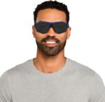 Blue Wrap Sport Sunglasses