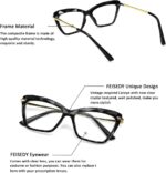Cat Eye Clear Lens Frames with Gold Temple Accents