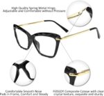 Cat Eye Clear Lens Frames with Gold Temple Accents