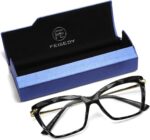 Cat Eye Clear Lens Frames with Gold Temple Accents