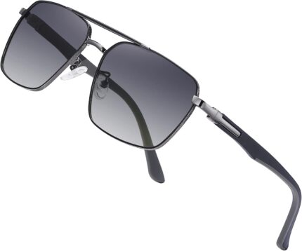 Classic Aviator Sunglasses — Grey Gradient Lens