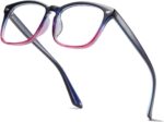 Floral Print Square Clear Lens Frames