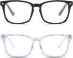 Floral Print Square Clear Lens Frames
