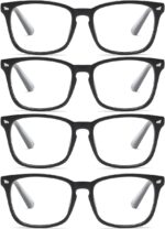 Floral Print Square Clear Lens Frames