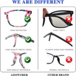 Floral Print Square Clear Lens Frames
