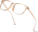 Floral Print Square Clear Lens Frames