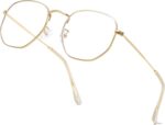 Geometric Gold Metal Blue Light Glasses