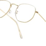 Geometric Gold Metal Blue Light Glasses