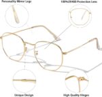 Geometric Gold Metal Blue Light Glasses
