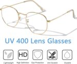Geometric Gold Metal Blue Light Glasses