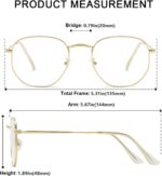 Geometric Gold Metal Blue Light Glasses