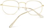 Geometric Gold Metal Blue Light Glasses