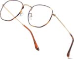 Geometric Gold Metal Blue Light Glasses