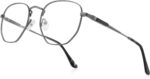 Geometric Gold Metal Reading Glasses — Textured Frame