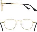 Geometric Gold Metal Reading Glasses — Textured Frame