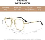 Geometric Gold Metal Reading Glasses — Textured Frame