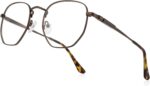 Geometric Gold Metal Reading Glasses — Textured Frame