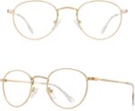 Gold Metal Round Reading Glasses
