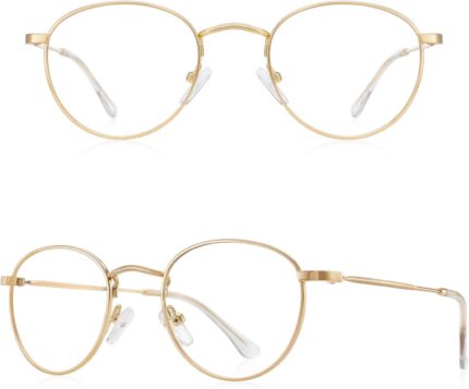 Gold Metal Round Reading Glasses