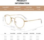 Gold Metal Round Reading Glasses