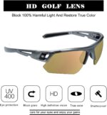 Golf Sunglasses — Gunmetal Frame, Rose Gold Lens