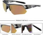 Golf Sunglasses — Gunmetal Frame, Rose Gold Lens