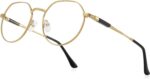 Hexagonal Gold Metal Reading Glasses
