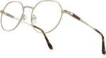 Hexagonal Gold Metal Reading Glasses
