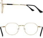 Hexagonal Gold Metal Reading Glasses