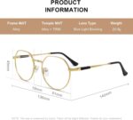 Hexagonal Gold Metal Reading Glasses