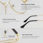 Hexagonal Gold Metal Reading Glasses