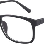 Matte Black Square Clear Lens Frames