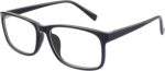 Matte Black Square Clear Lens Frames