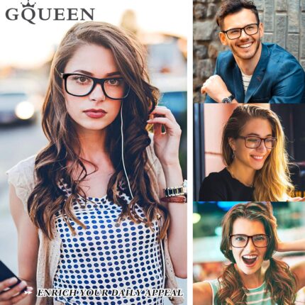 Matte Black Square Clear Lens Frames