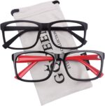 Matte Black Square Clear Lens Frames
