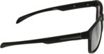 Matte Black Square Sunglasses — Silver Mirror Lens